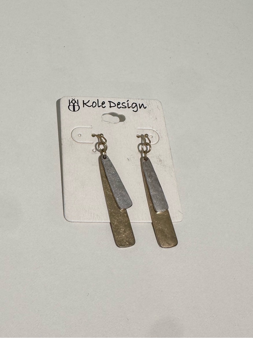 Two-Tone Dangle Earrings - Gold & Silver